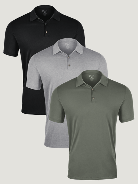 Foundation Polo 3-Pack Ghost Mannequin | Fresh Clean Threads